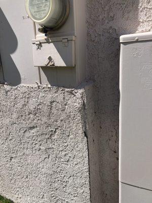 Crumbling stucco