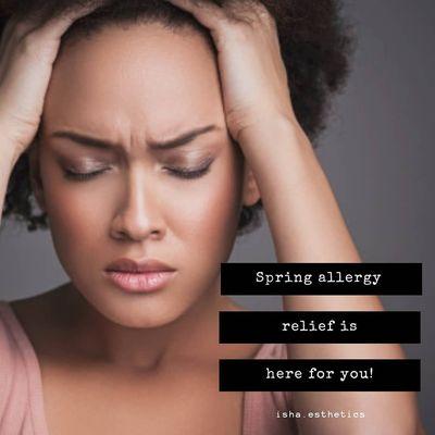 Did you know a facial could help you deal with seasonal allergy and the pressure that comes with it?