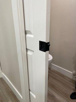 Bathroom pocket door installation