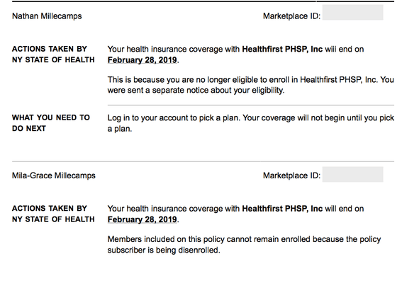 maybe someone will take less than 48h to review that letter that clearly says that HF disenrolled my kids even though I made all payments!