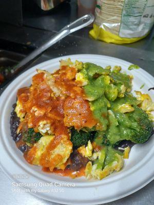 Vegetarian avocado   chilaquiles