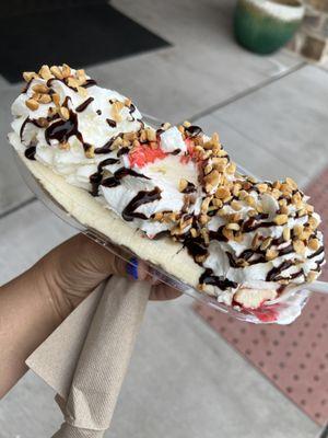 Amazing banana split...delicious