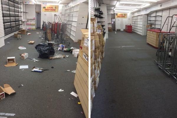 Before & After Post construction/store