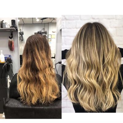 Balayage before & after