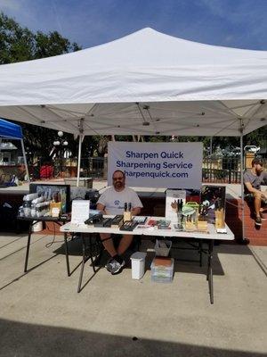 Our booth at the Ybor Saturday Market