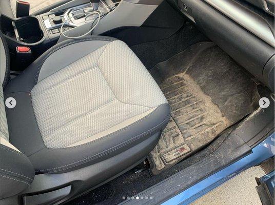 Austin Auto Details - Awesome Attention-to-Detail, Agile & Affordable - "Before" - the passenger seat mats are just as bad