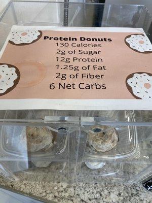 These are 2 kinds of donuts are Churro and Chocolate.  The frosting is sugar-free.