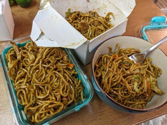 Seriously, this is enough Chicken Lo Mein for half of Durham County.