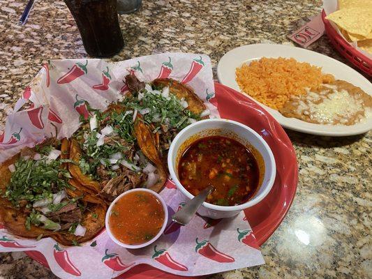 Birria tacos.