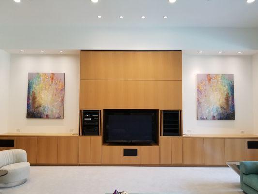 Art into recessed wall