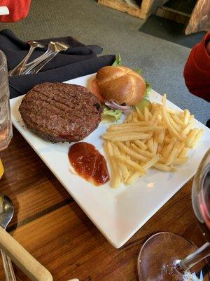 Steam donkey burger with fries