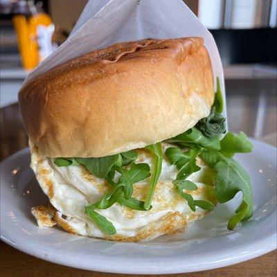 Brioche egg sandwich