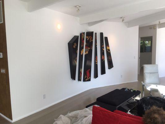 Home staging, with LA Art Guy rented artwork, in the Hollywood hills