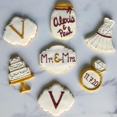 Wedding customized sugar cookies