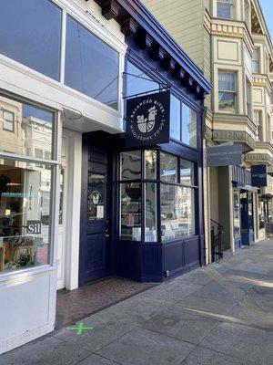 Hanging sign and door vinyl. 2181 Union Street.