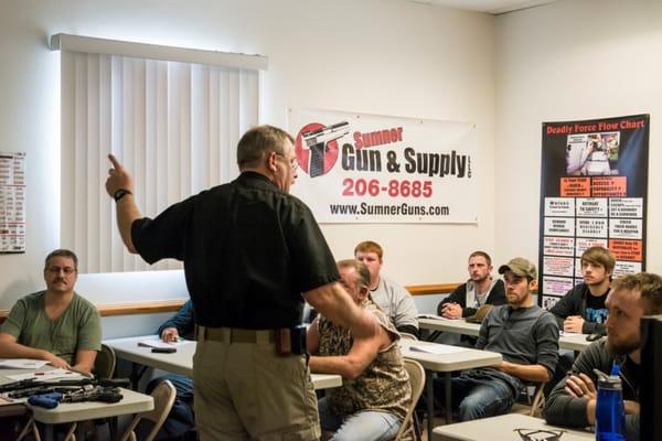 Check out of our selection of self defense, gun safety and certification classes.