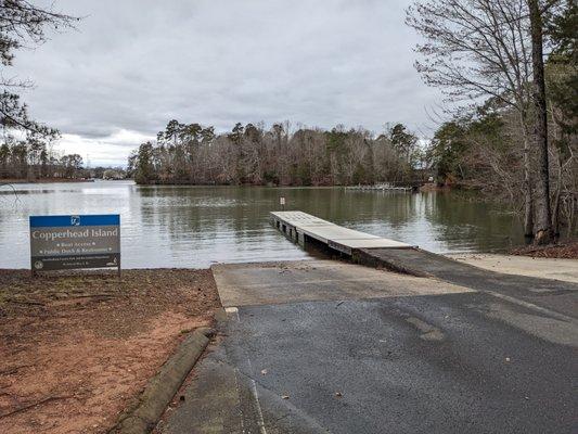 Boat launch at Copperhead Island, Charlotte