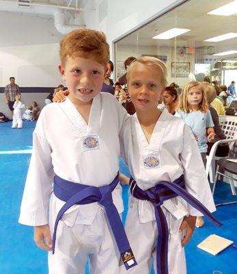 Ashton and Jude with new belts!