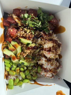 Ahi tuna Poke Bowl with Unagi Sauce