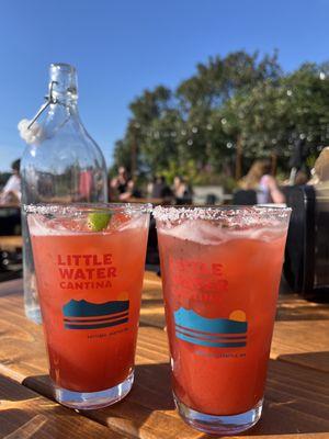 Strawberry margaritas