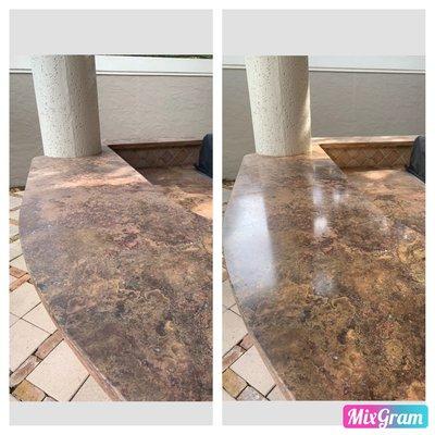 Exterior Bar Countertop Polishing