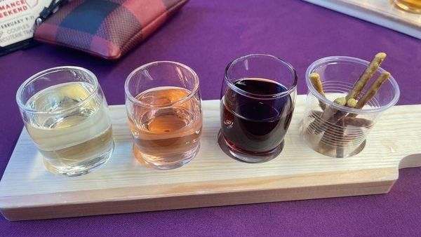 Wine flight.