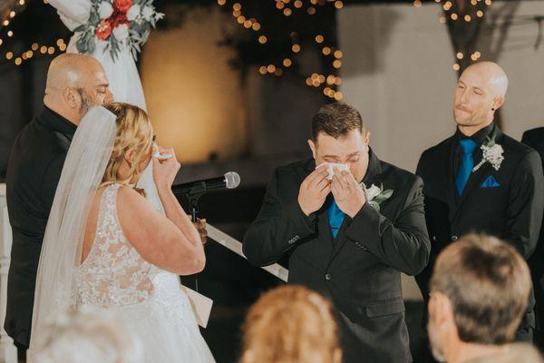 Vows are tough to get through. Bring the tissues!