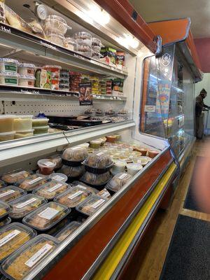 Interior - prepared food aisle. Lots of options, Including many soups.