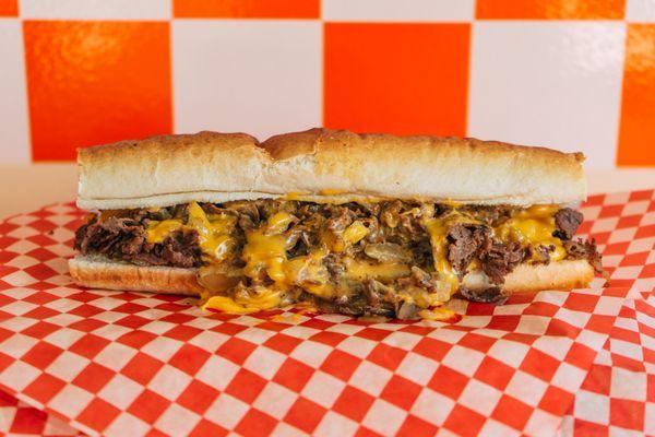 Philly style steak and cheese