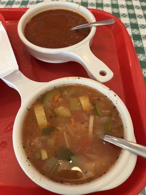 Minestrone and chili