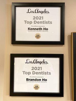 2021 Los Angeles Magazine Top Dentists!