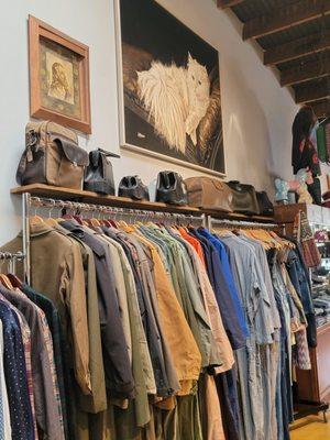 A lot of great menswear, and the cat painting is amazing!