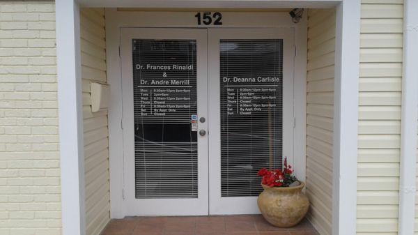 Massage Therapy entrance at Suite 152