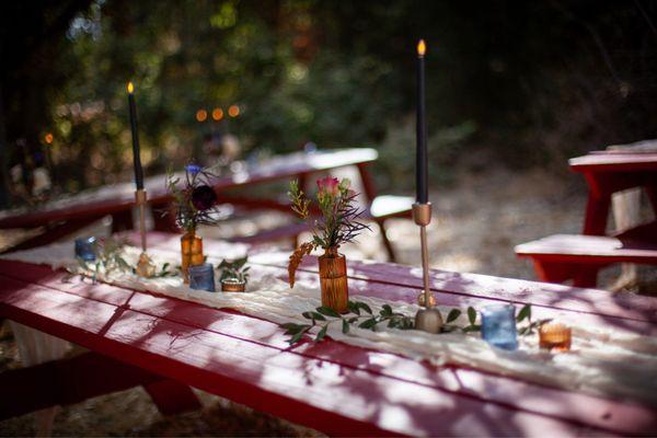 Tables provided by the venue owner Jack