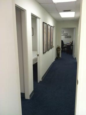 Hallway to treatment areas