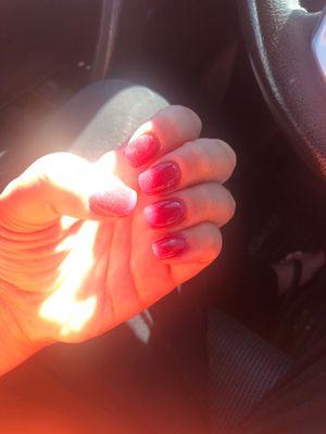 Dip manicure!! Love this color