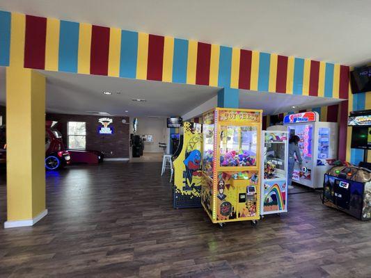 Indoor arcade.