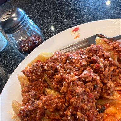 Penne Pasta Bolognese Meat Sauce