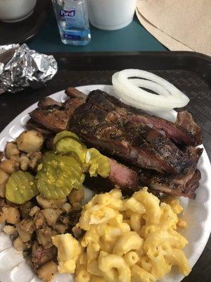 Ribs And Brisket, fried taters & Mac-n-cheese