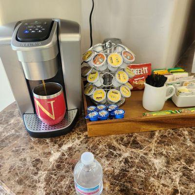 Free coffee and snacks!