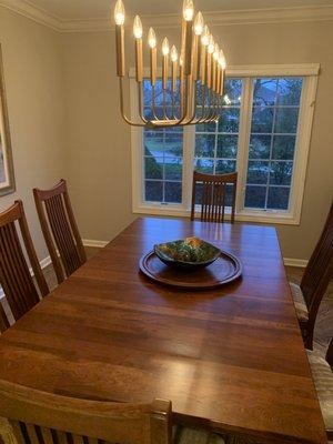 Refinished Dining Room Table!