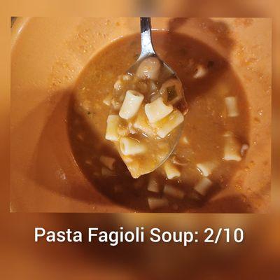 Pasta Fagioli Soup: 2/10