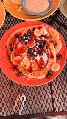 Fireworks fruit pancakes