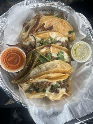 Birria tacos (4 tacos )