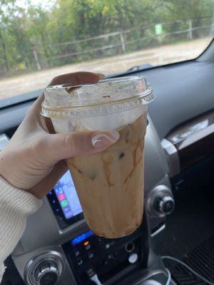 Iced Buñuelo latte