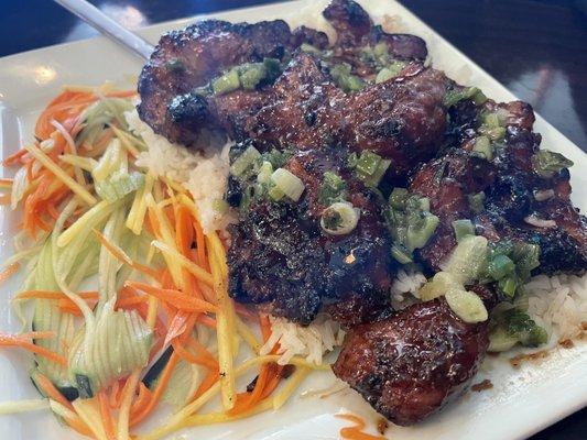 Summer blossom bbq pork chops