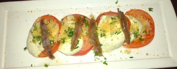 warm caprese salad