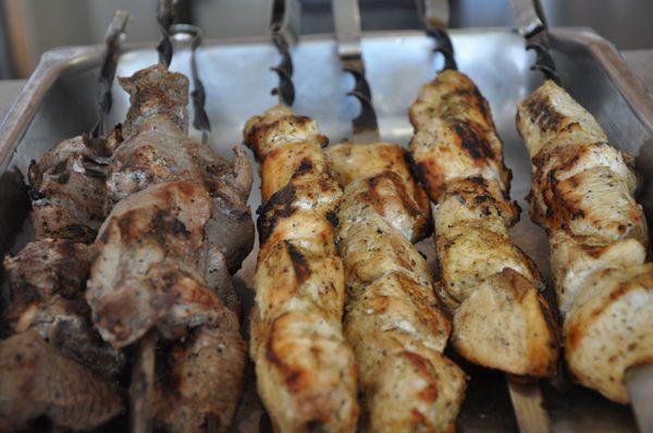 Fresh chicken and lamb kebabs daily.