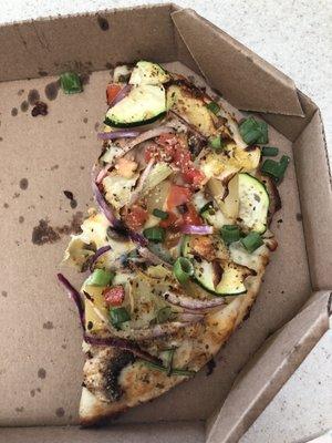 Notice how they placed the vegetables.  I added pineapple and everything was placed evenly Darn delicious! (Gourmet veggie delight)