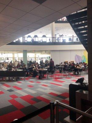 Tables and a view of floor 2